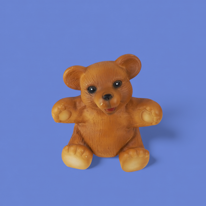 Plastikowa lampka nocna Heico miś z lat 80., kolekcjonerski design z Niemiec