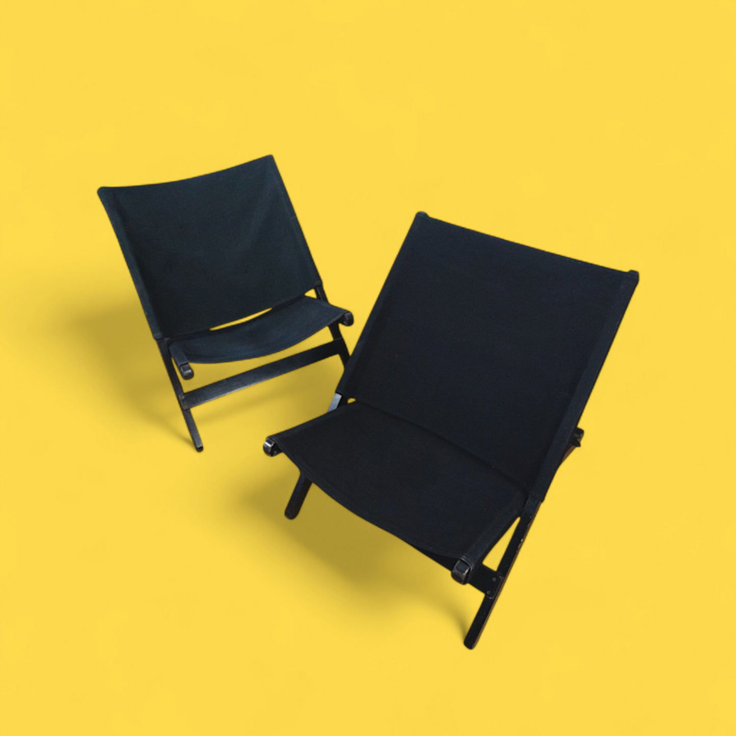 Fotele ogrodowe Hestra Tord Bjorklund IKEA, widok z góry na płócienne siedziska