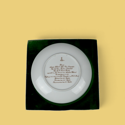 Talerz pamiątkowy Kaiser Pfalzbau, widok od tyłu z inskrypcją, West Germany 1968