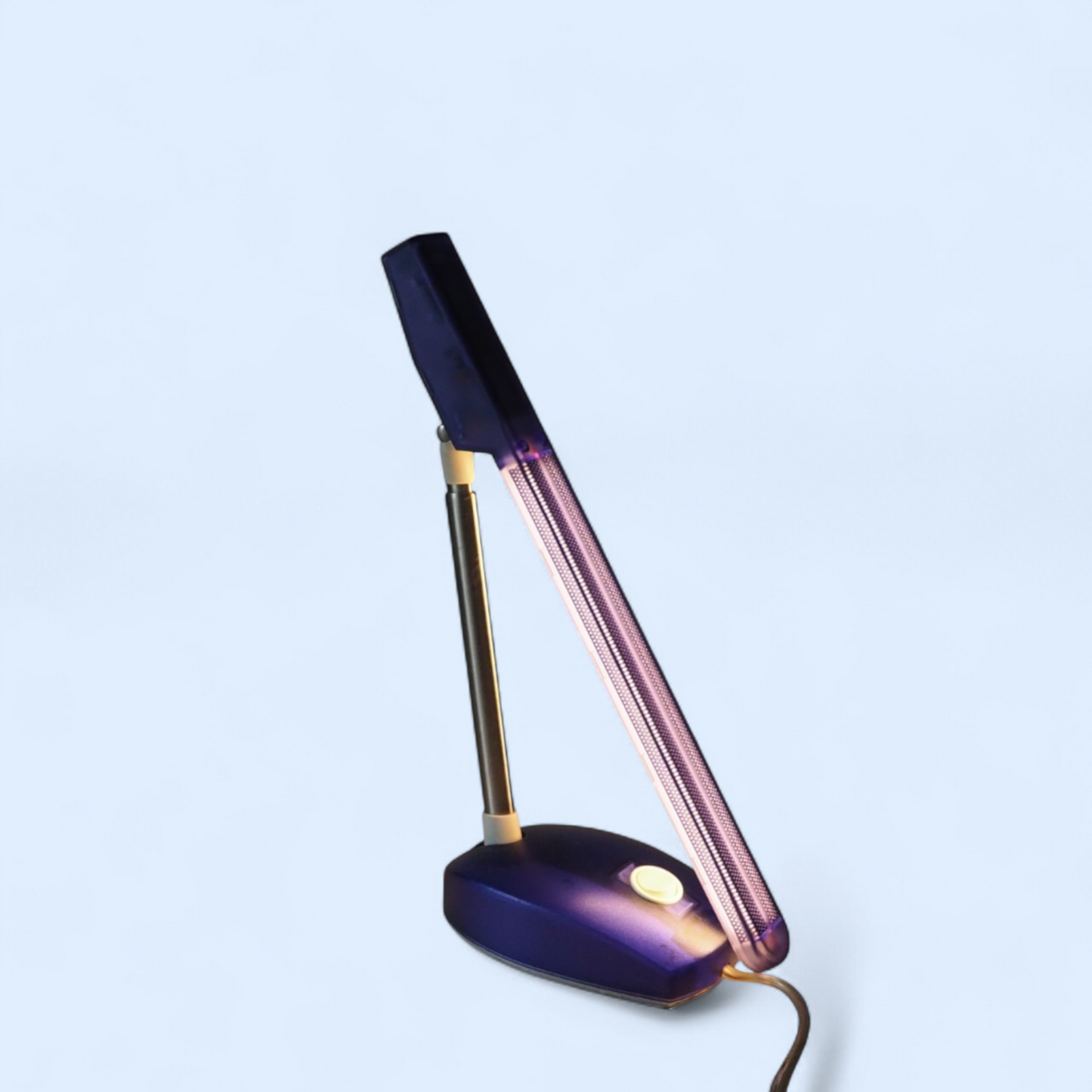 Niebieska lampka Microlight Ernesto Gismondi dla Artemide, pełny widok pod kątem, lata 90