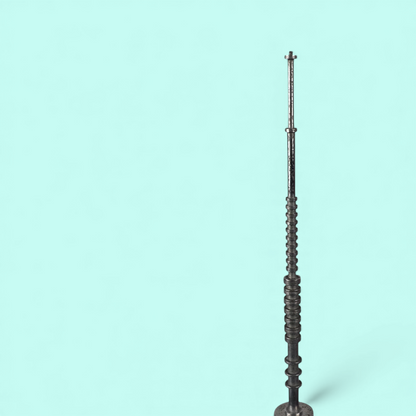 Wieża Ostankino zbliżenie na szczyt anteny, detal konstrukcji, ZSRR