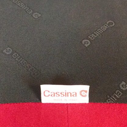 Oryginalna etykieta Cassina Made in Italy sofy Portovenere Magistretti, tkanina z logo producenta